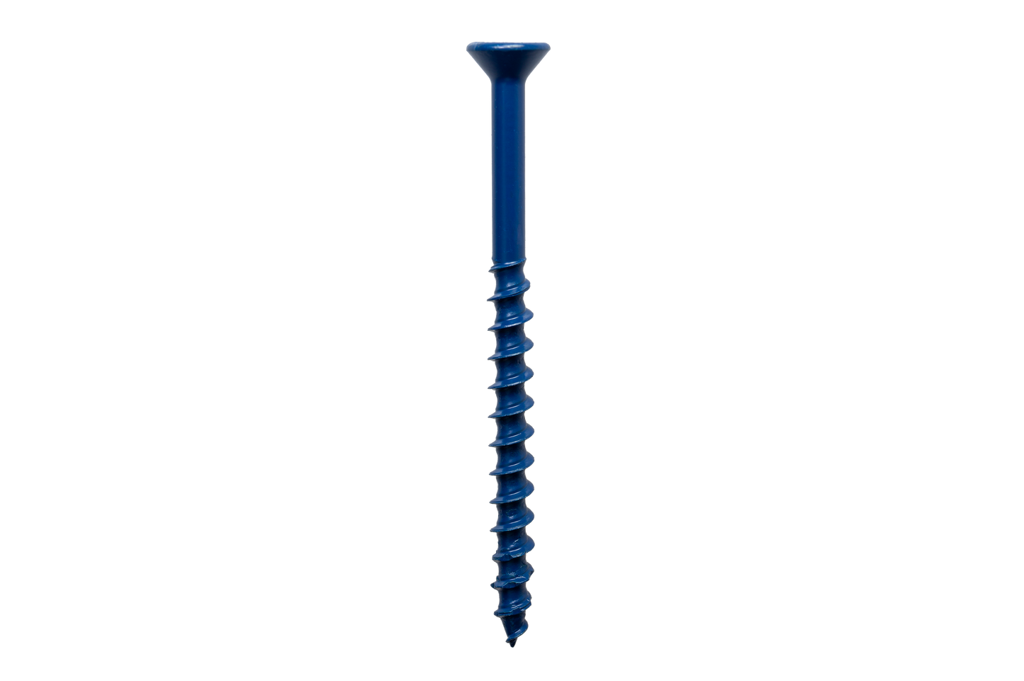 Simpson Strong-Tie TNT18114TFC8 Titen Turbo™ — 3/16 in. x 1-1/4 in. 6-Lobe Flat-Head Concrete and Masonry Screw, Blue (8-Qty)