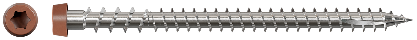 Simpson Strong-Tie DCU234S316RD Deck-Drive™ DCU COMPOSITE Screw (Collated) — #10 x 2-3/4 in. Type 316, Red (1000-Qty)