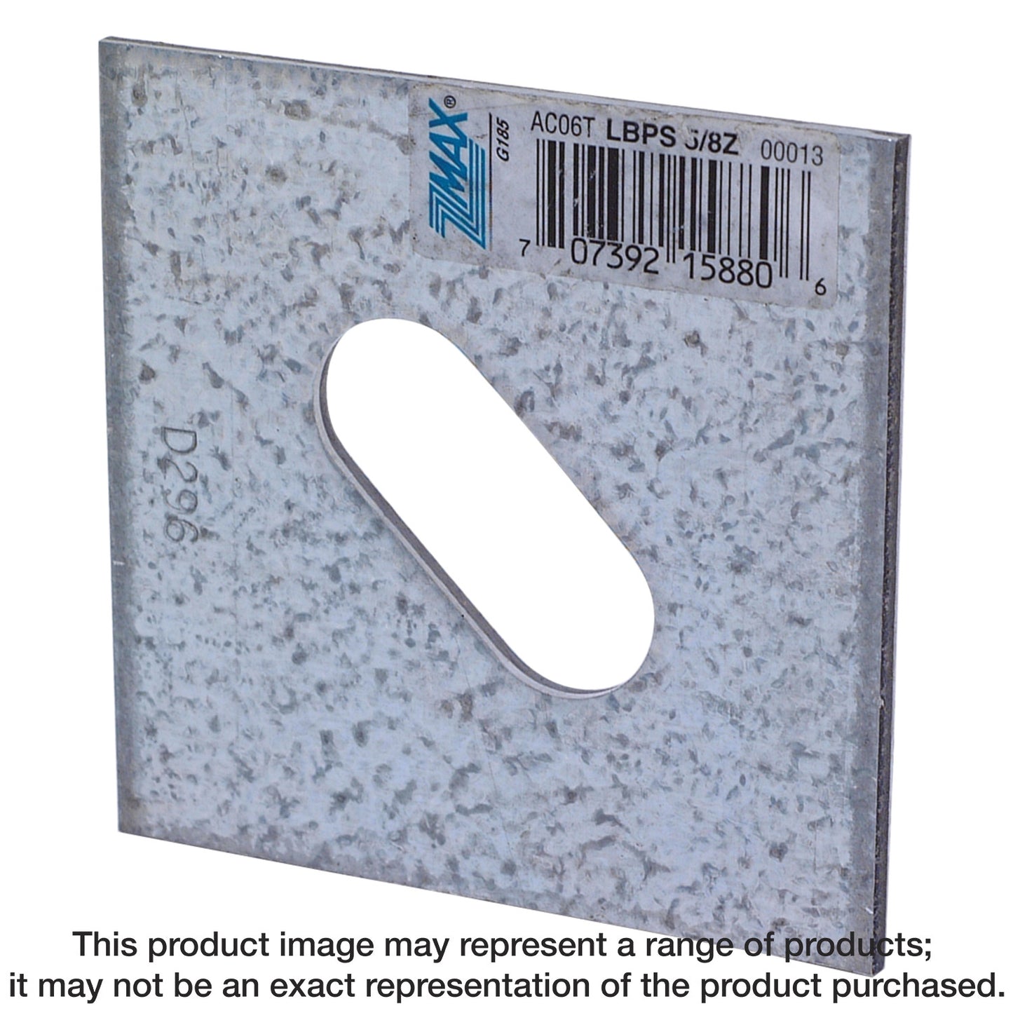 Simpson Strong-Tie LBPS 5/8Z LBPS 3 in. x 3 in. ZMAX® Galvanized Slotted Bearing Plate with 5/8 in. Bolt Dia. (Pack of 50)