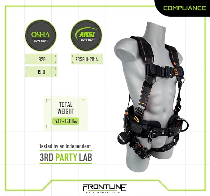 Frontline 110CTB-ML-DC Combat™ Digital Camo Style Full Body Harness with Aluminum Hardware and Suspension Trauma Straps