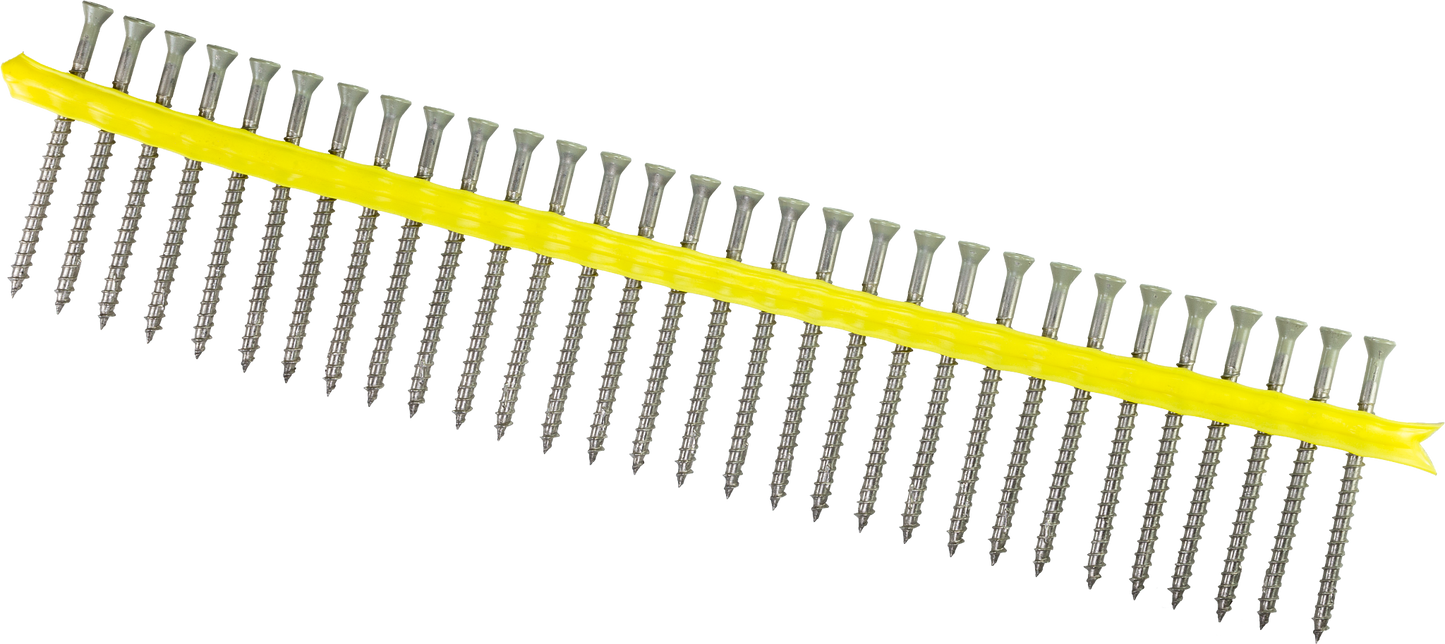 Simpson Strong-Tie DTH212S305GR03 Trim-Head Screw — Sharp Point (Collated) — #7 x 2-1/2 in. #2 Square Type 305 Gray 03 (1000-Qty) (Pack of 100)