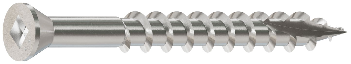 Simpson Strong-Tie S07C162FBP Trim-Head Screw, Square Drive — #7 x 1-5/8 in. #1 SQ, Type 305 (135-Qty)