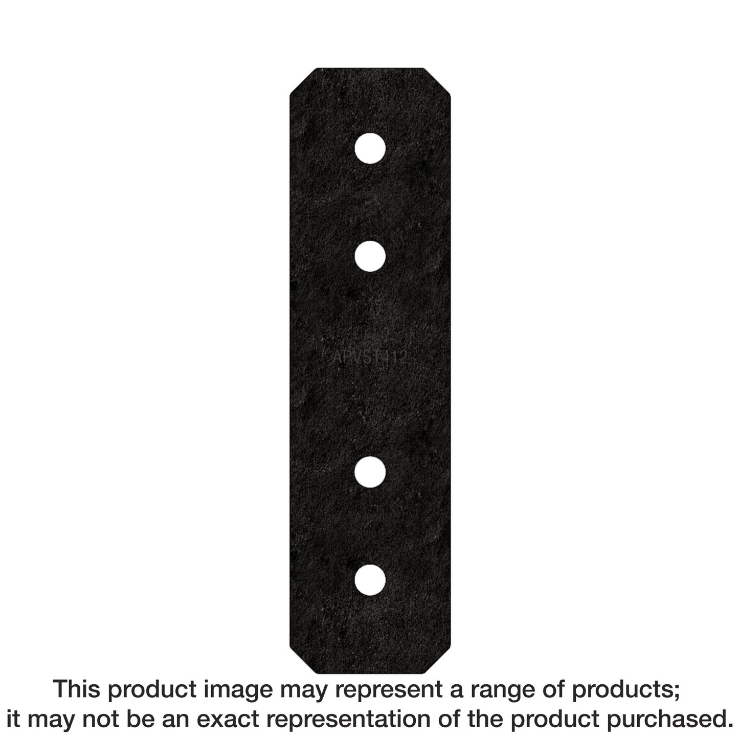 Simpson Strong-Tie APVST412 Outdoor Accents® Avant Collection™ 3 in. x 11-1/4 in. ZMAX®, Black Powder-Coated Strap for 4x