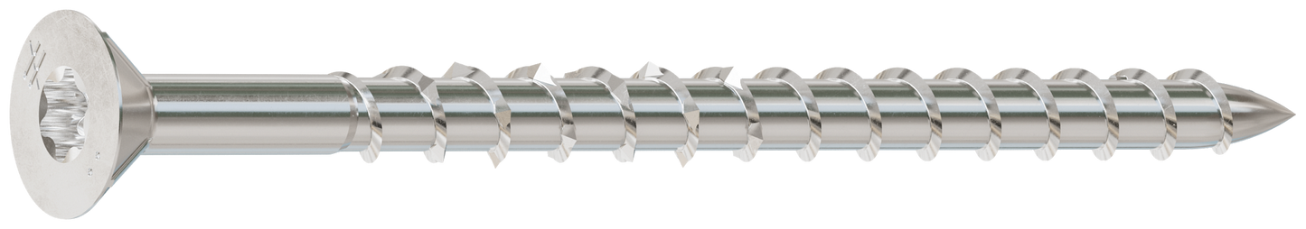 Simpson Strong-Tie S08250WPF5 Deck-Drive™ DWP WOOD SS Screw — #8 x 2-1/2 in. T-20, Flat Head, Type 305 (5 lb.) (Pack of 300)