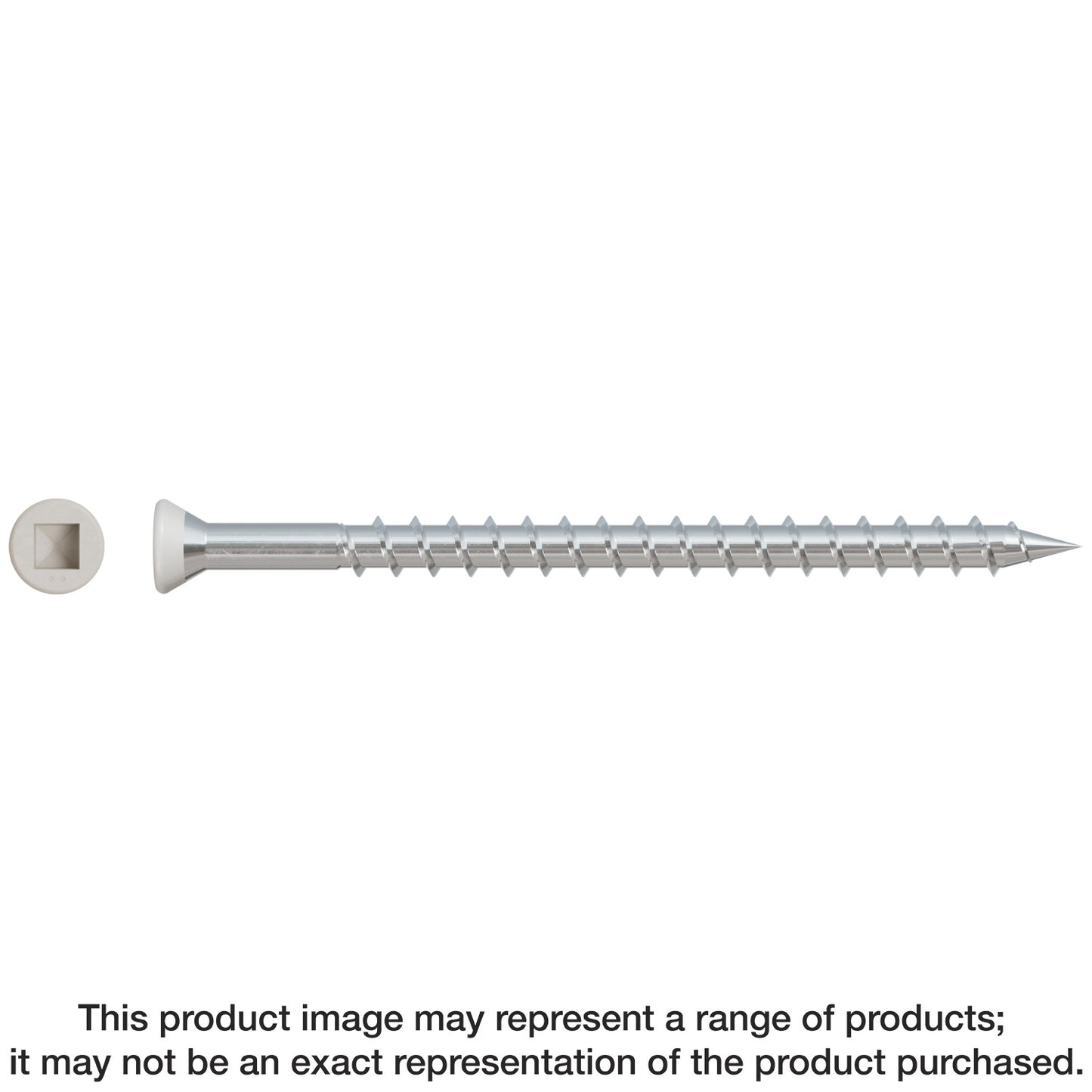 Simpson Strong-Tie DTH212S305GR01 Trim-Head Screw — Sharp Point (Collated) — #7 x 2-1/2 in. #2 Square Type 305 Gray 01 (1000-Qty) (Pack of 100)