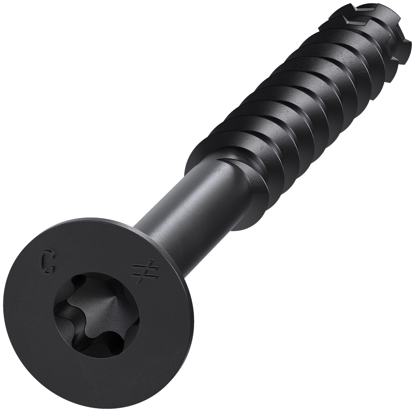 Simpson Strong-Tie TNTBL25234TF Titen Turbo™ — 1/4 in. x 2-3/4 in. 6-Lobe Flat-Head Concrete and Masonry Screw, Black (100-Qty)