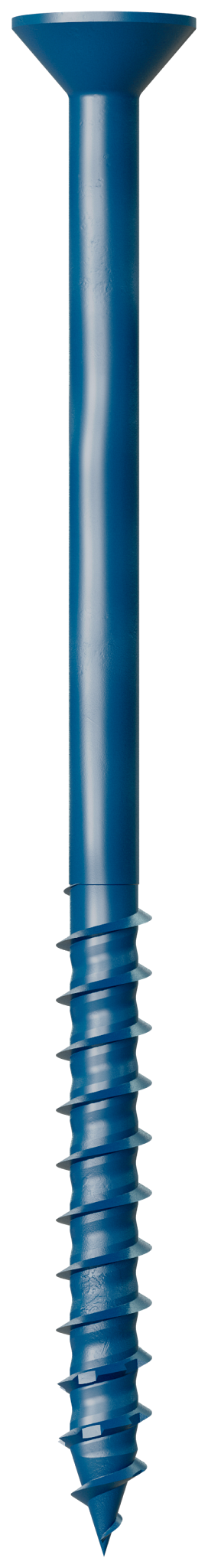Simpson Strong-Tie TNT25400TFC25 Titen Turbo™ — 1/4 in. x 4 in. 6-Lobe Flat-Head Concrete and Masonry Screw, Blue (25-Qty)