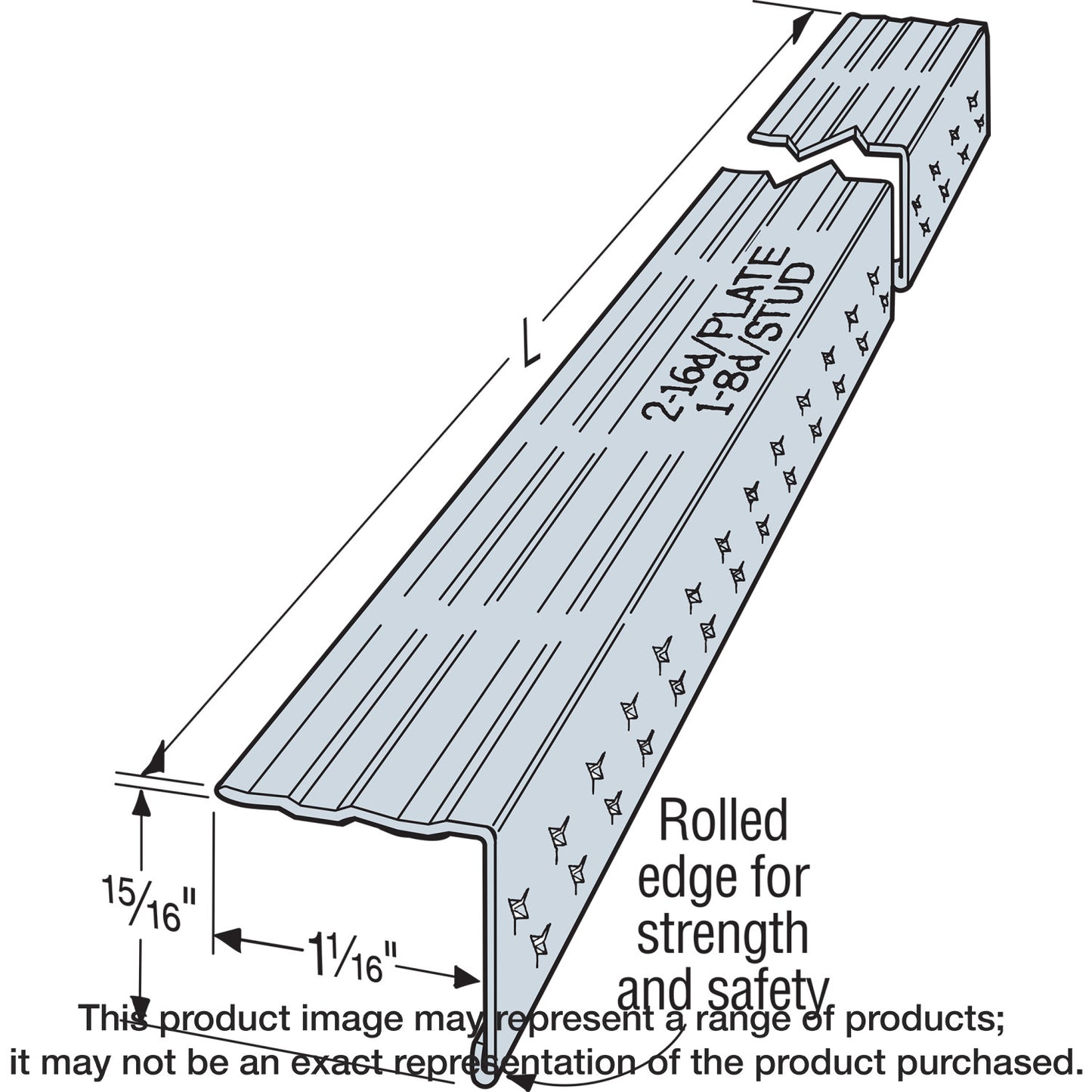 Simpson Strong-Tie RCWB10 RCWB 9-ft. 9-in. 20-Gauge Galvanized Steel Wall Bracing (25-Qty)