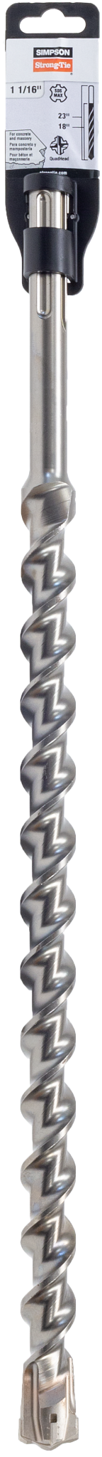 Simpson Strong-Tie MDMX10623Q 1-1/16 in. x 23 in. SDS-max® Shank Quad-Head Drill Bit (Pack of 5)