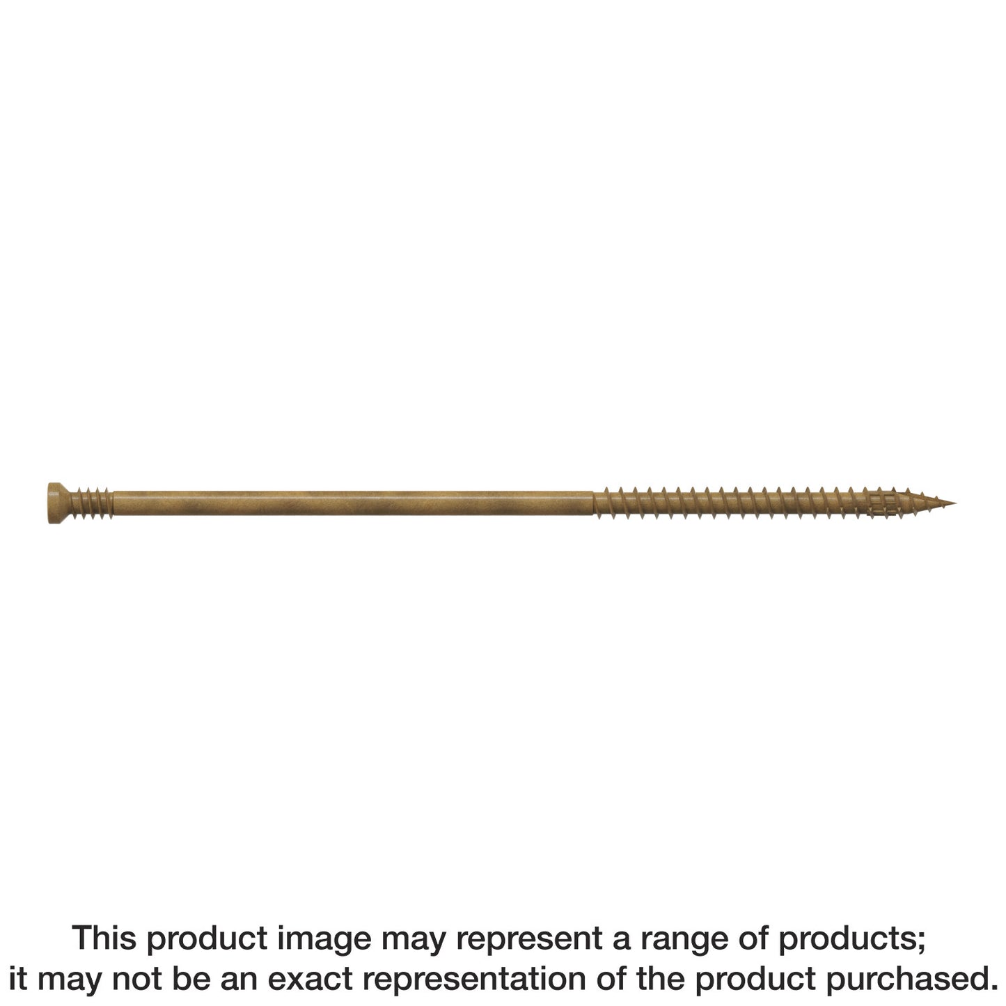 Simpson Strong-Tie FT09500R50 Finish Trim Screw — #9 x 5 in. T15, Trim-Head, Quik Guard®, Tan (50-Qty) (Pack of 5)