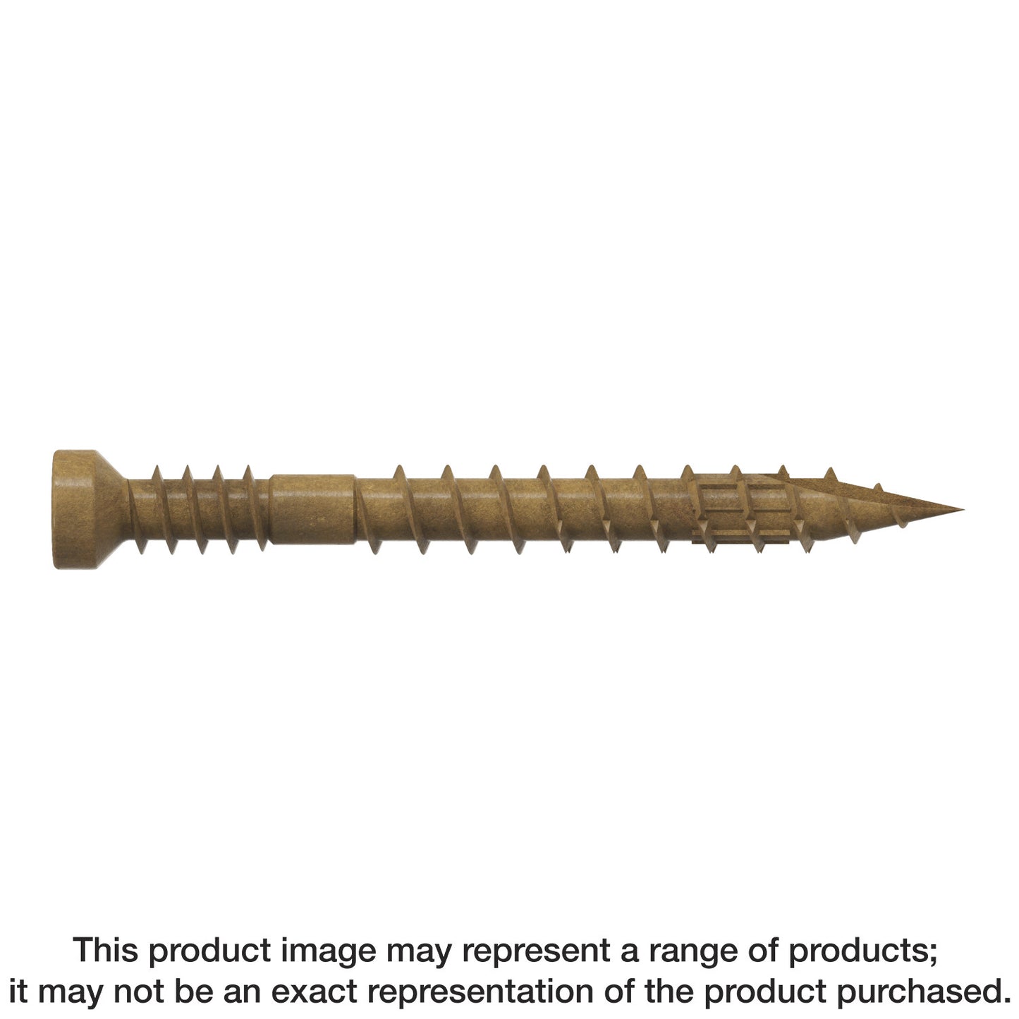Simpson Strong-Tie FT07112MB Finish Trim Screw — #7 x 1-1/2 in. T10, Trim-Head, Quik Guard®, Tan (4000-Qty)