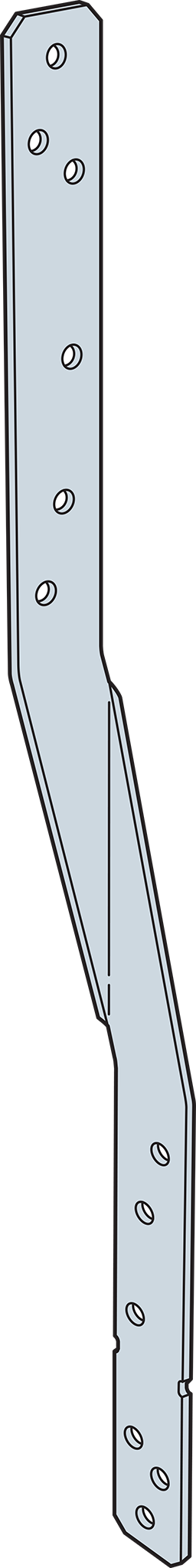 Simpson Strong-Tie HTSQ20ZKT HTSQ 20-in. 14-Gauge ZMAX® Galvanized Heavy Twist Strap with Screws (30-Qty)