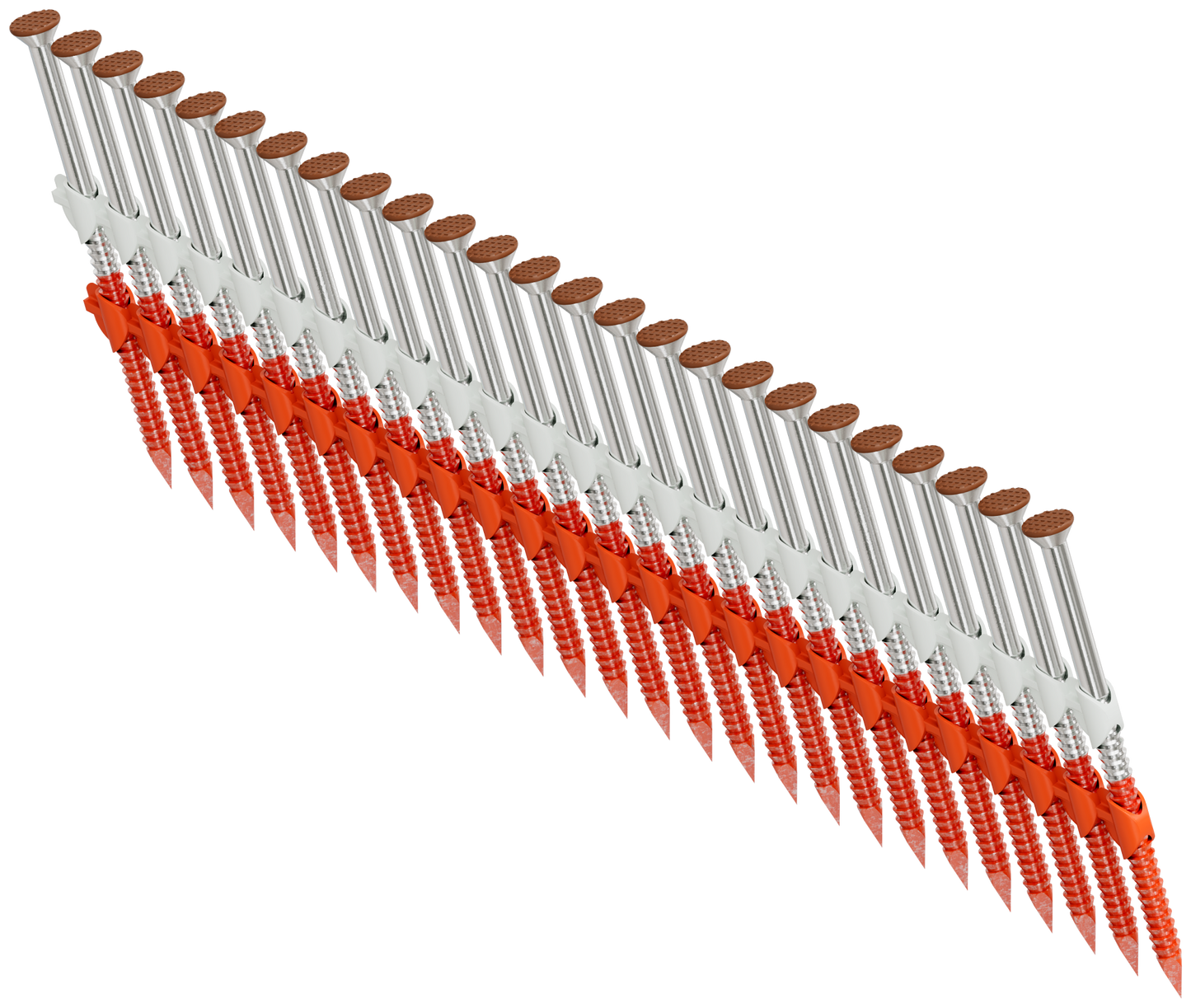 Simpson Strong-Tie S11A237KJS 20–22° Plastic Strip, Casing Head, Ring-Shank Nail — 2-3/8 in. x 11 ga. Sienna (1000-Qty) (Pack of 144)
