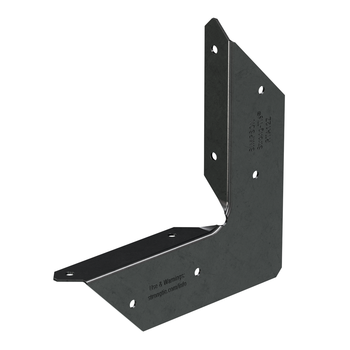 Simpson Strong-Tie APRTA12 Outdoor Accents® ZMAX®, Black Powder-Coated Rigid Tie® Angle for 1x2 Joist/Post (Pack of 5760)