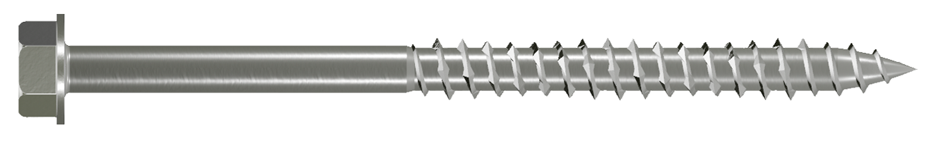 Simpson Strong-Tie SDWH27500SS-R10 Strong-Drive® SDWH™ TIMBER-HEX SS Screw — 0.275 in. x 5 in. 1/2 Hex, Type 316 (10-Qty) (Pack of 6)
