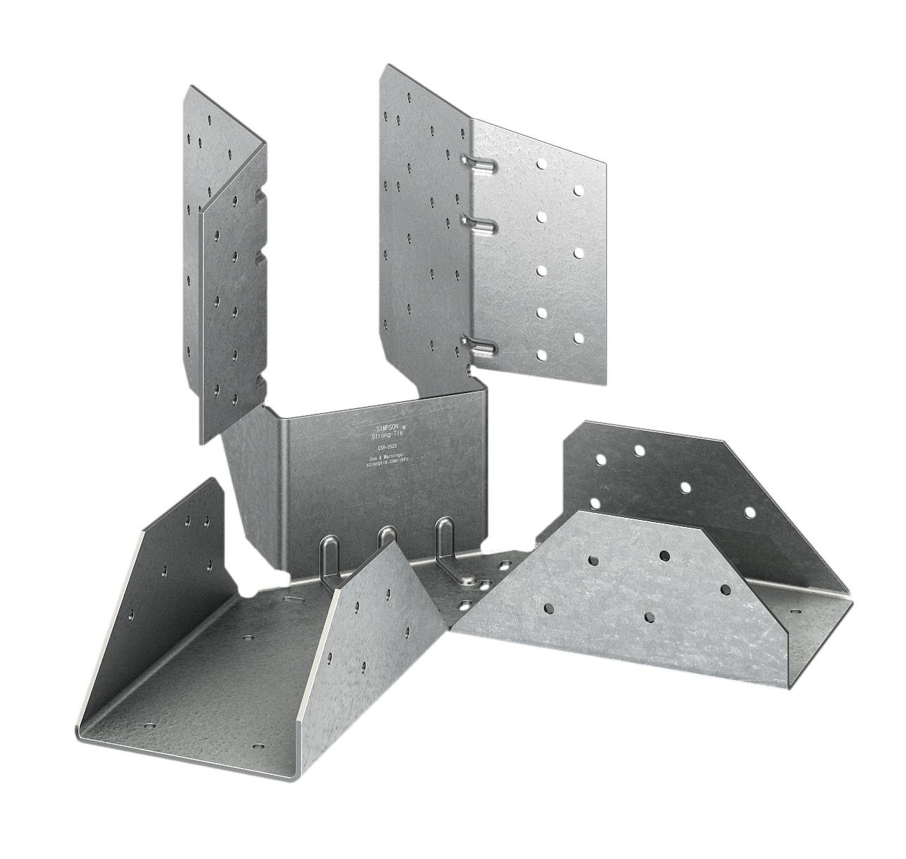 Simpson Strong-Tie HHRC44 HHRC® Galvanized Hip-Ridge Connector for 4x Ridge, 4x Hip (Pack of 5)