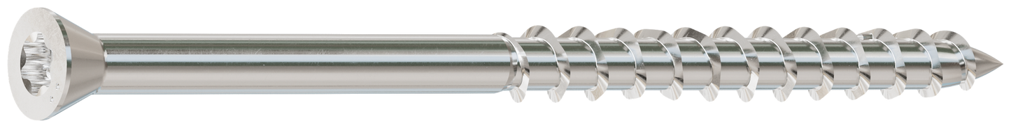 Simpson Strong-Tie S07250WP1 Deck-Drive™ DWP WOOD SS Screw — #7 x 2-1/2 in. T-15, Trim Head, Type 305 (1 lb.)