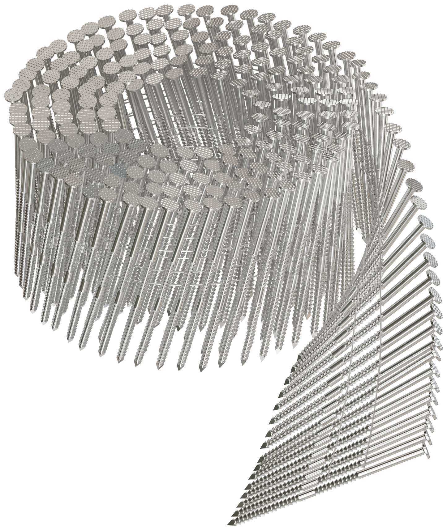 Simpson Strong-Tie S13A250WWCBP 15° Wire Coil, Painted, Full Round Head, Ring-Shank Nail — 2-1/2 in. x .092 in. Type 304, White (900-Qty)