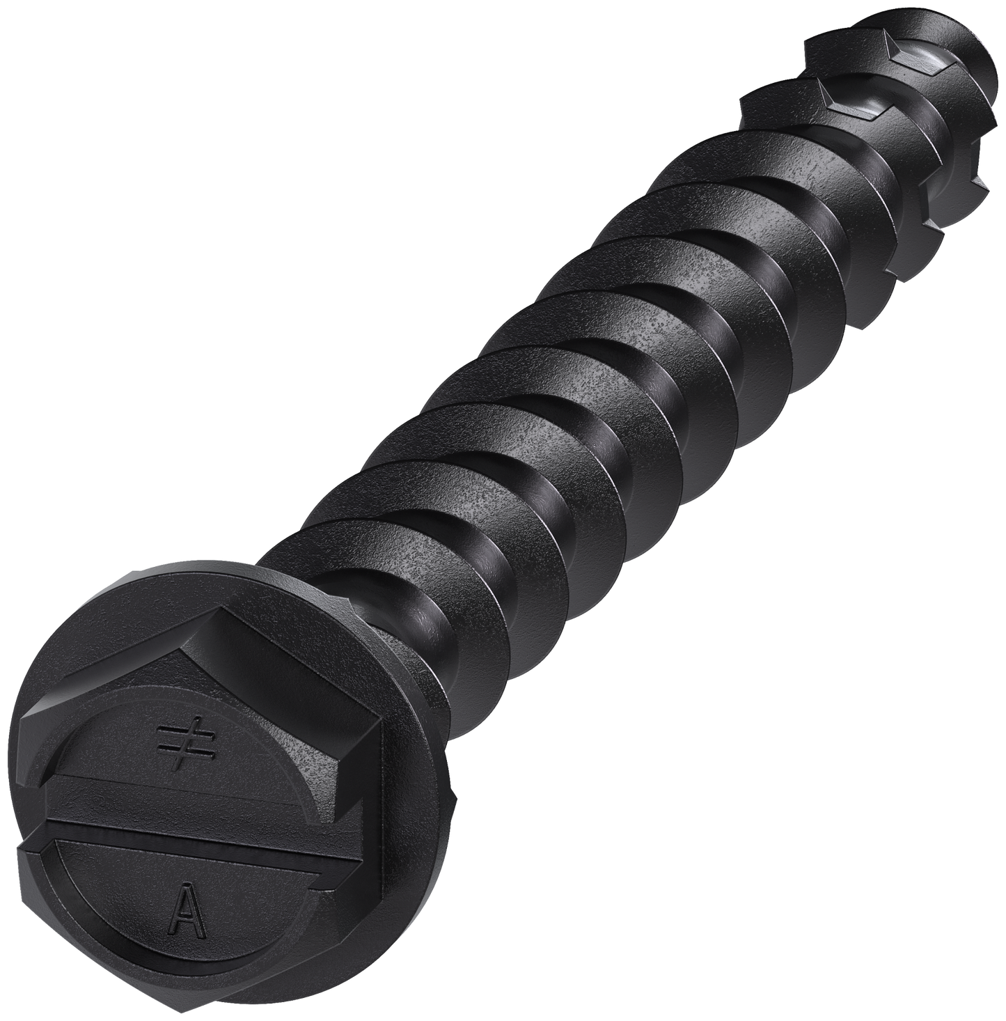 Simpson Strong-Tie TNTBL18134H Titen Turbo™ — 3/16 in. x 1-3/4 in. Hex-Head Concrete and Masonry Screw, Black (100-Qty)