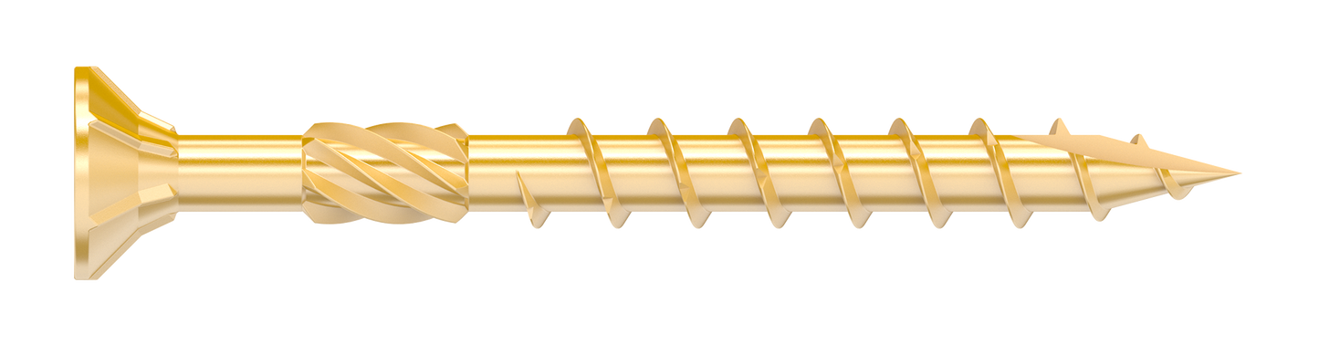 Simpson Strong-Tie SDCP22318 Strong-Drive® SDCP TIMBER-CP Screw — 0.315-in. x 3-1/8-in. T40, Yellow Zinc (250-Qty) (Pack of 120)