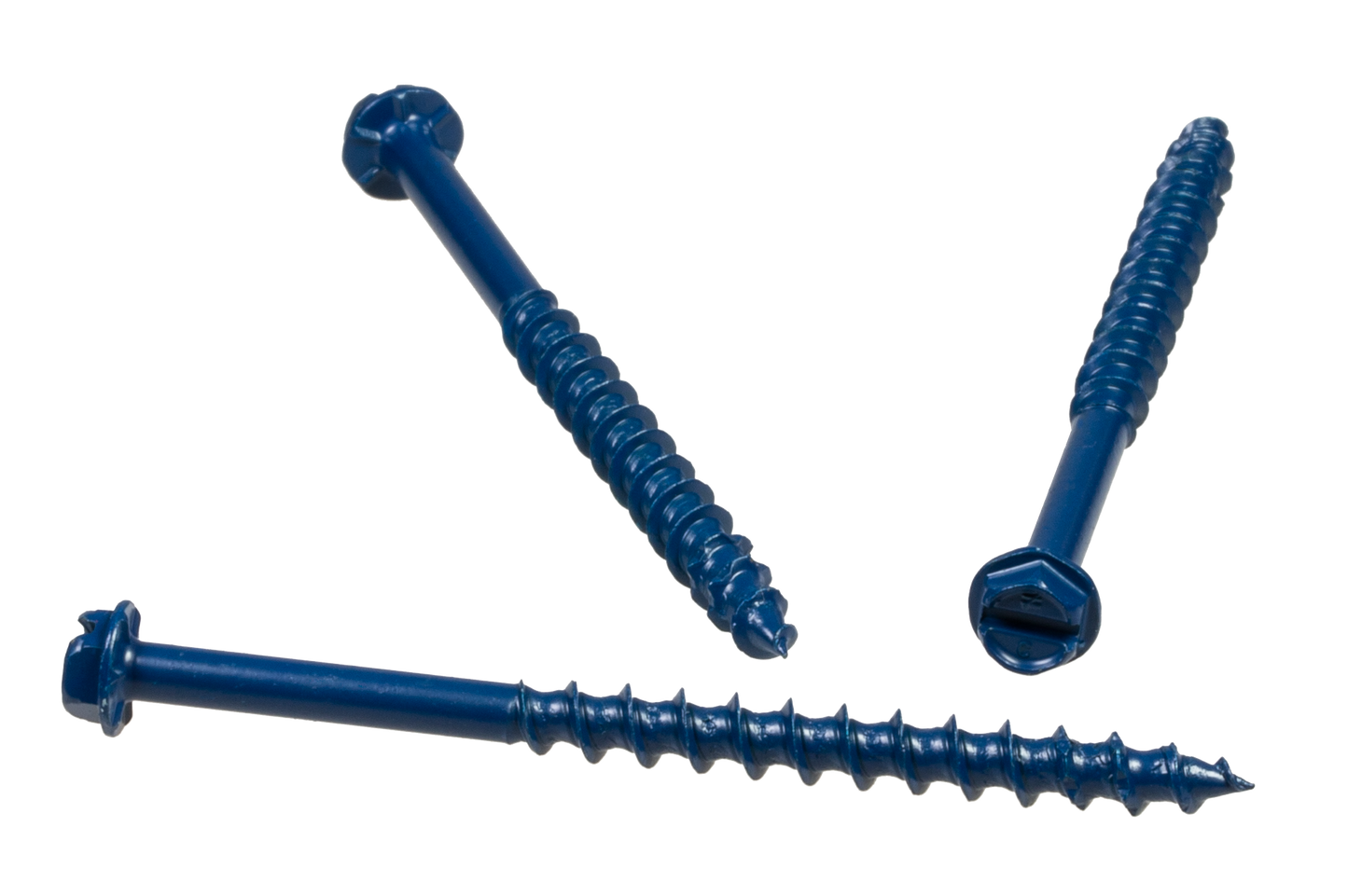 Simpson Strong-Tie TNT18234H Titen Turbo™ — 3/16 in. x 2-3/4 in. Hex-Head Concrete and Masonry Screw, Blue (100-Qty)