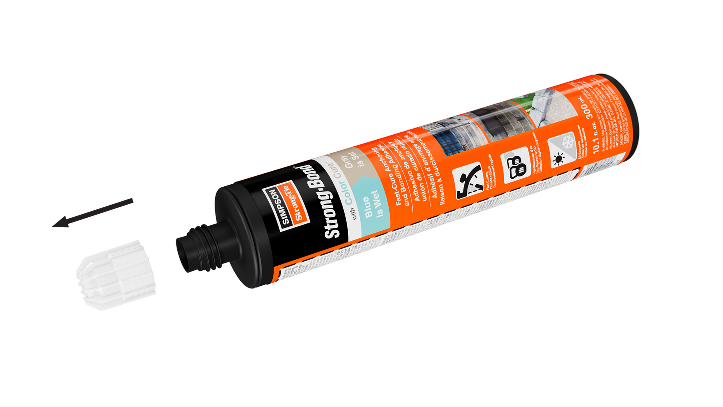 Simpson Strong-Tie STRGBND10 Strong-Bond™ 10.1 oz. Fast Cure Anchoring and Bonding Adhesive Cartridge w/ Nozzle