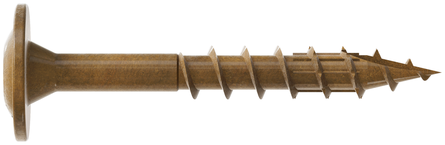 Simpson Strong-Tie CBT08114MB Wafer-Head Construction Screw — #8 x 1-1/4 in. T20, Quik Guard®, Tan (5000-Qty)