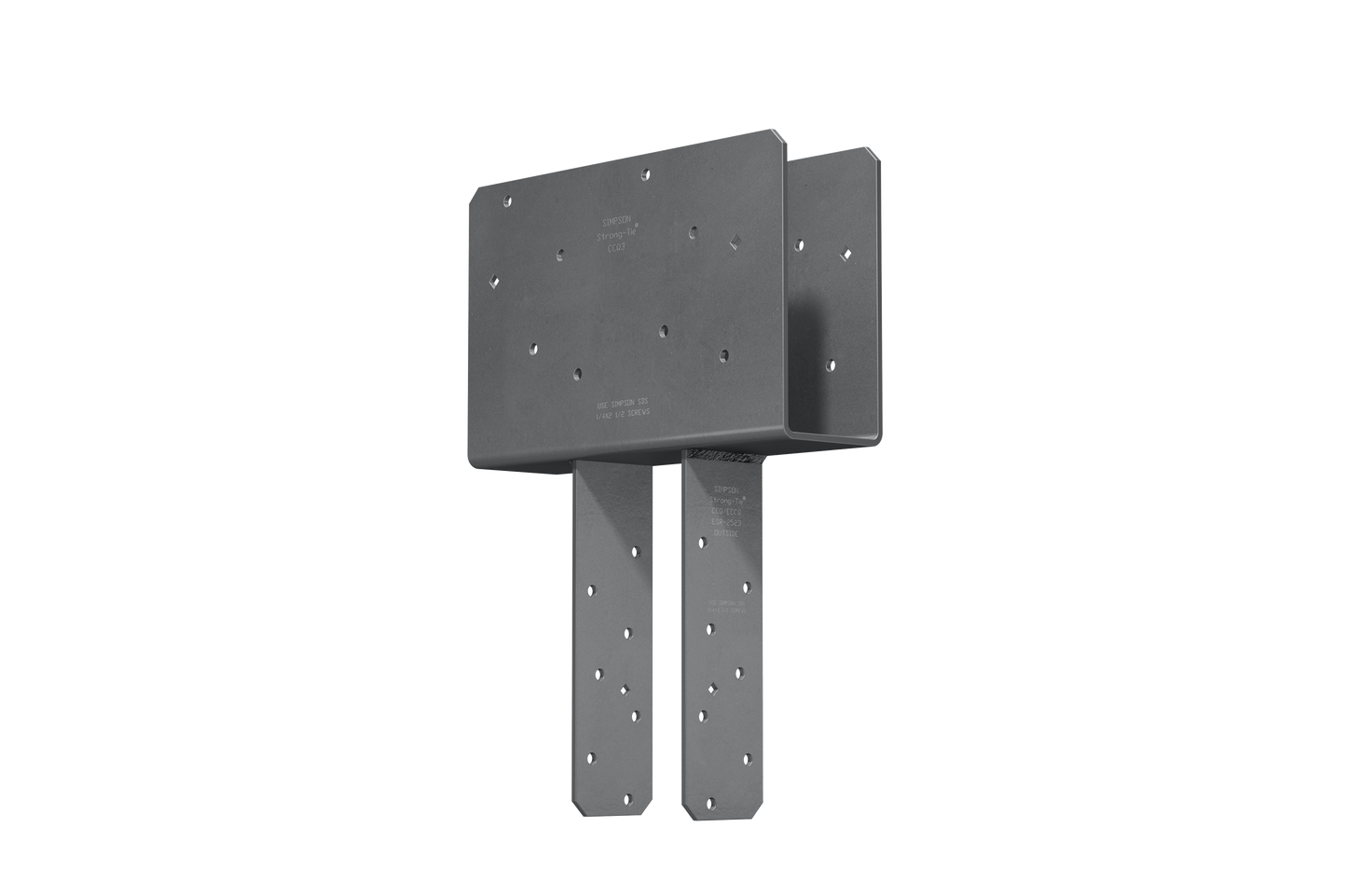 Simpson Strong-Tie CCQ3-4HDG-SDS CCQ™ HDG Column Cap for 3-1/8 in. Beam, 4x Post with Strong-Drive® SDS Screws