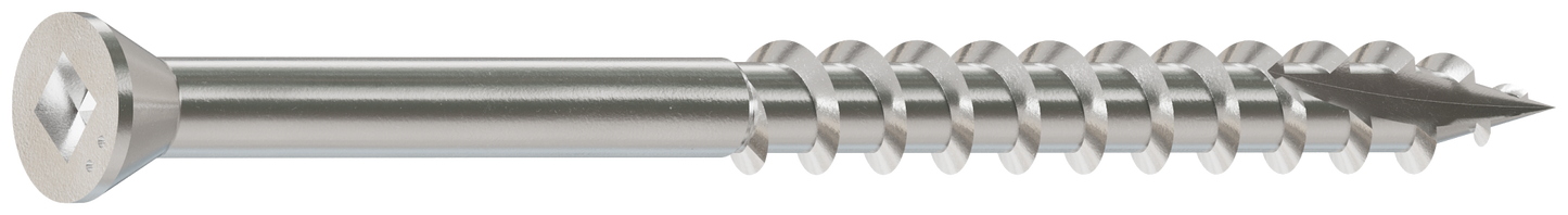 Simpson Strong-Tie S07C225FBP Trim-Head Screw, Square Drive — #7 x 2-1/4 in. #1 SQ, Type 305 (100-Qty) (Pack of 5)