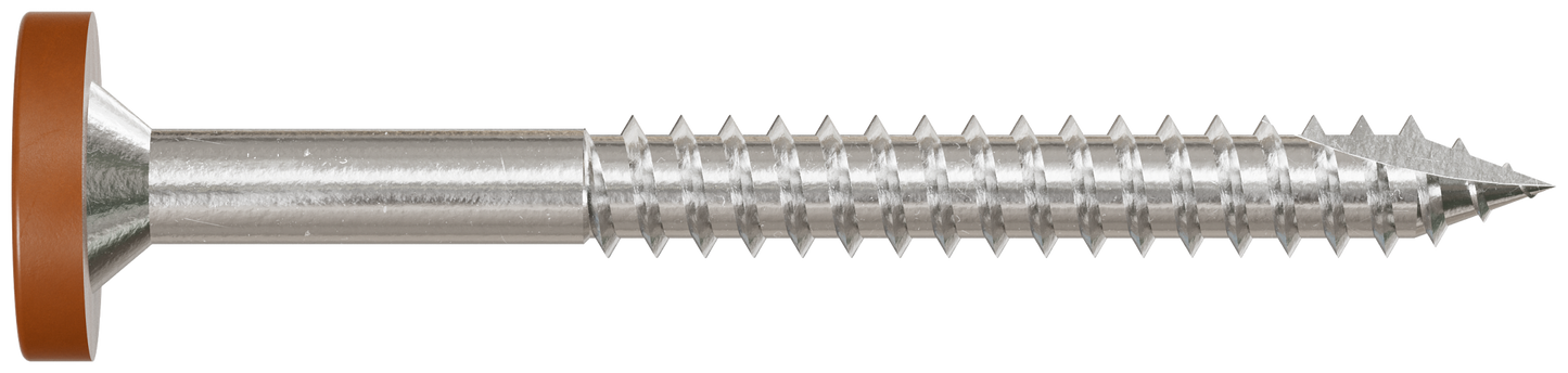 Simpson Strong-Tie T08175FS75TN01 Fascia Board Screw — #8 x 1-3/4 in. T-20 6-Lobe Pancake Head Type 316, Tan 01 (75-Qty) (Pack of 500)