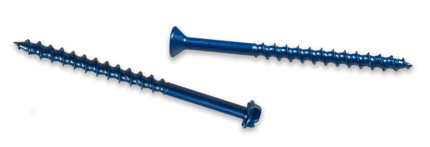 Simpson Strong-Tie TNT25500H Titen Turbo™ — 1/4 in. x 5 in. Hex-Head Concrete and Masonry Screw, Blue (100-Qty) (Pack of 360)
