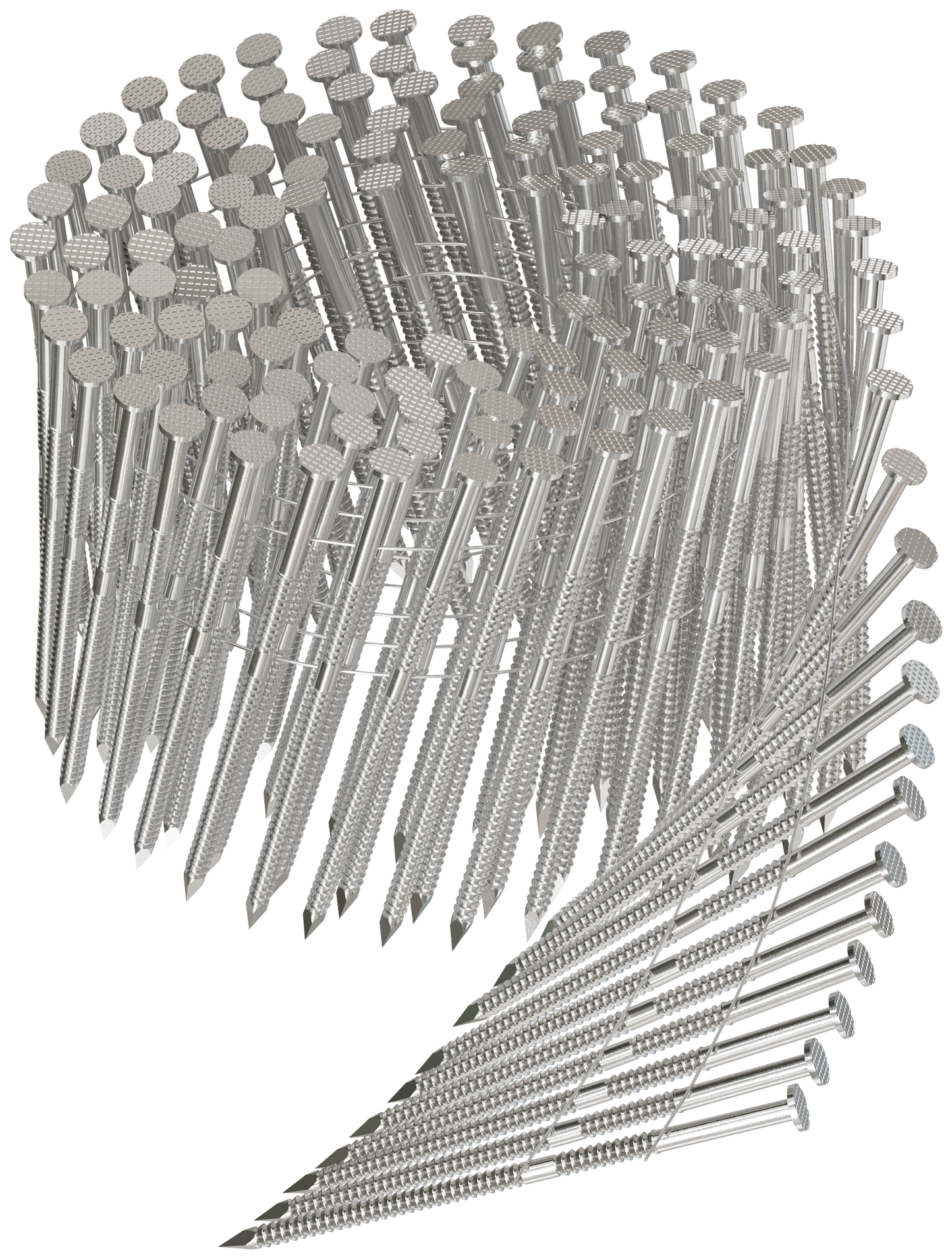 Simpson Strong-Tie S11A325PNJ 15° Wire Coil, Full Round Head, Ring-Shank Decking/Framing Nail — 3-1/4 in. x 0.12 in. Type 304 (1800-Qty)