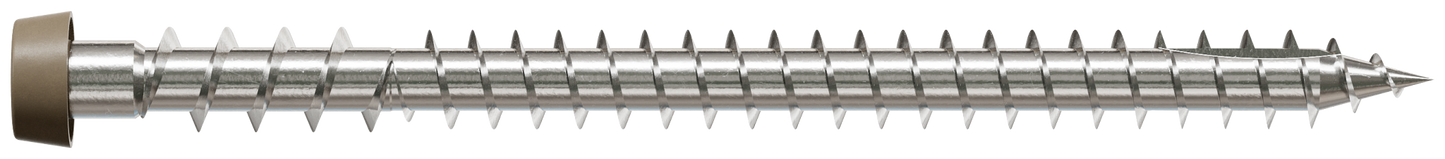 Simpson Strong-Tie DCU234C316BR05 Deck-Drive™ DCU COMPOSITE Screw — #10 x 2-3/4 in. T20, Type 316, Brown 05 (70-Qty)