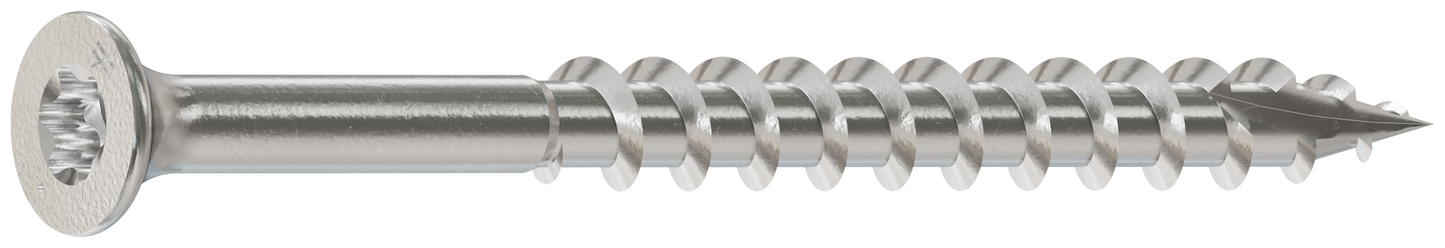 Simpson Strong-Tie T10250DT1 Bugle-Head Wood Screw, 6-Lobe Drive — #10 x 2-1/2-in. T25, Type 316 (1 lb.) (Pack of 10)