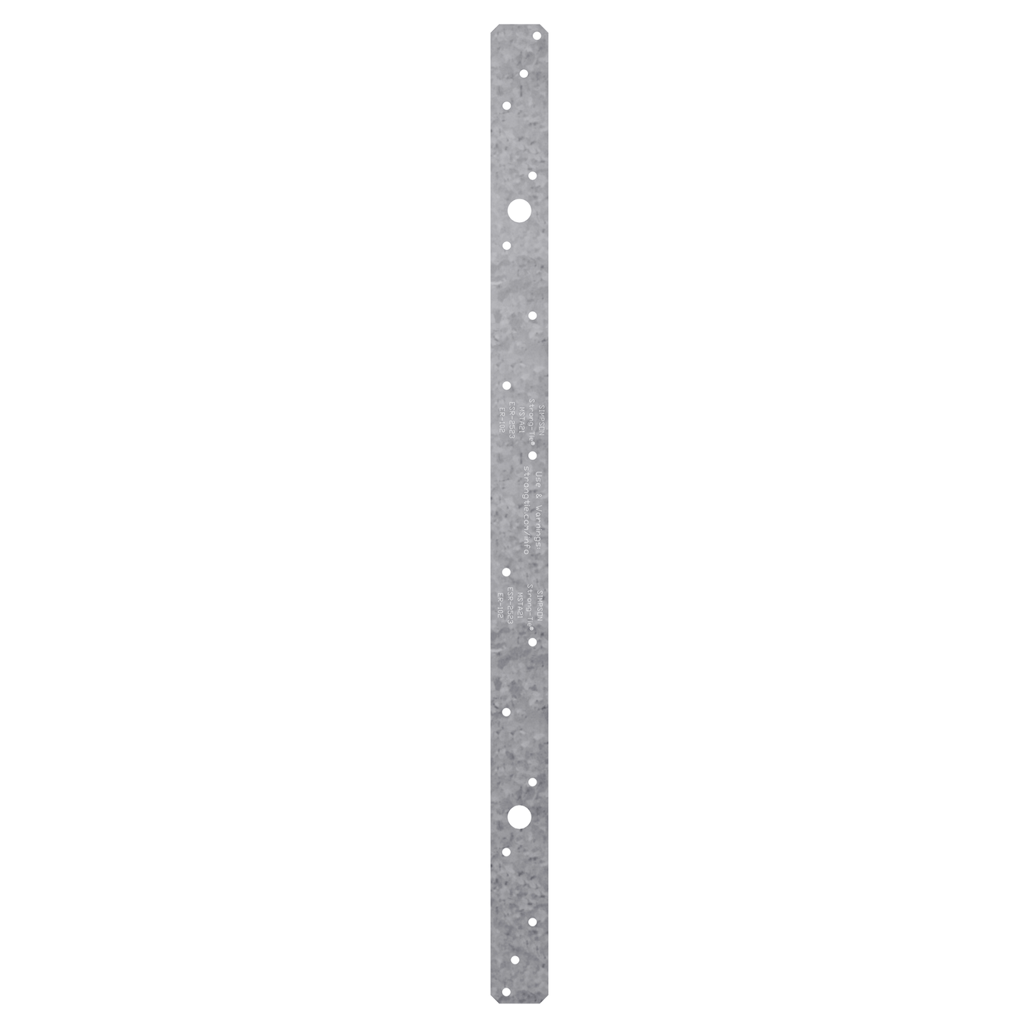 Simpson Strong-Tie MSTA21Z MSTA 21-in. 18-Gauge ZMAX® Galvanized Medium Strap Tie (Pack of 50)
