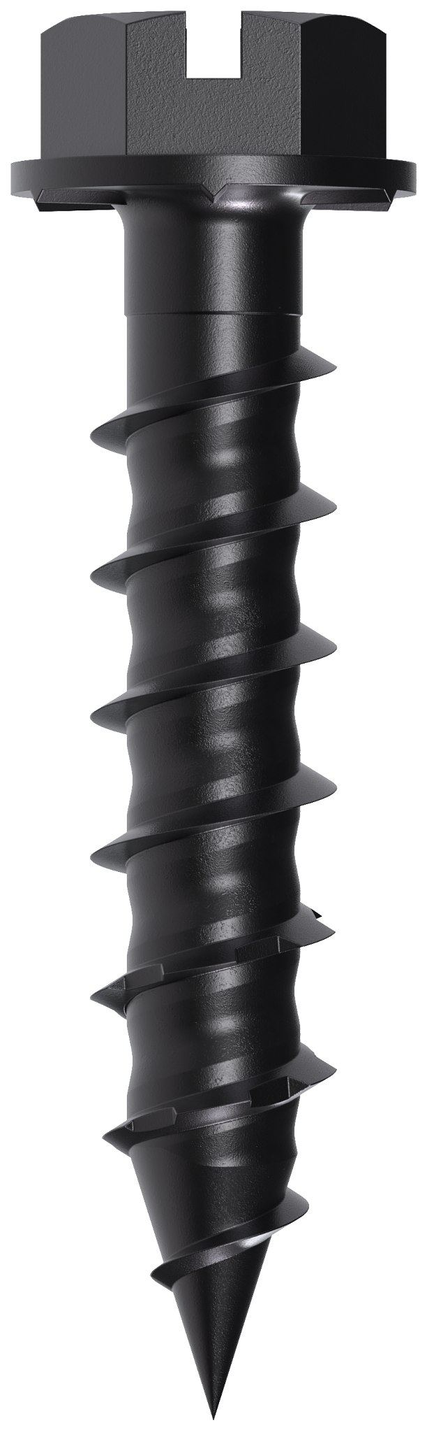 Simpson Strong-Tie TNTBL25114H Titen Turbo™ — 1/4 in. x 1-1/4 in. Hex-Head Concrete and Masonry Screw, Black (100-Qty)