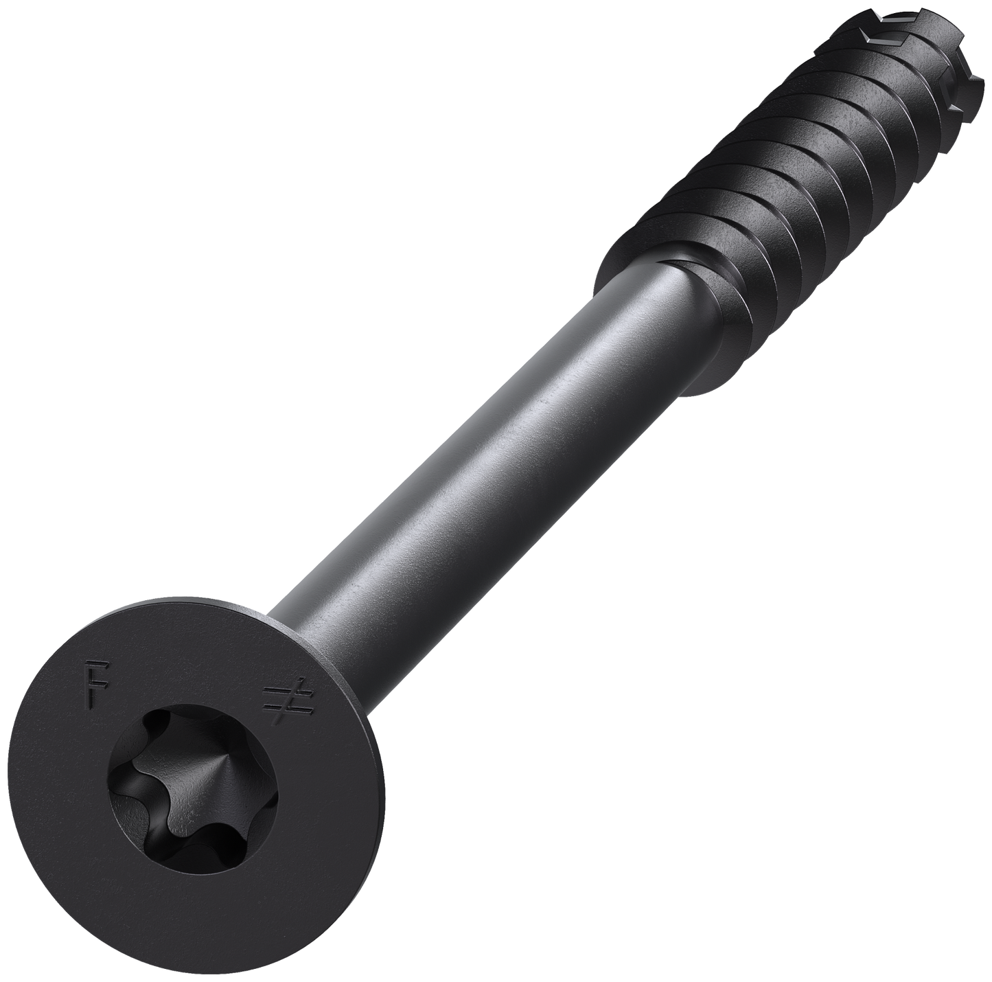 Simpson Strong-Tie TNTBL25400TF Titen Turbo™ — 1/4 in. x 4 in. 6-Lobe Flat-Head Concrete and Masonry Screw, Black (100-Qty)