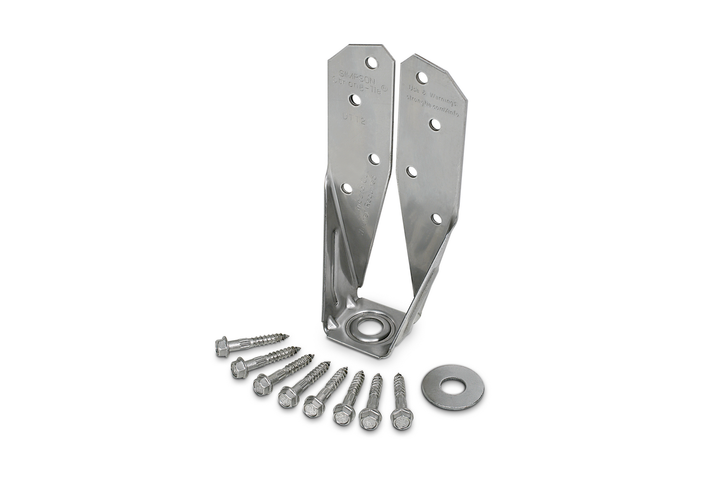 Simpson Strong-Tie DTT2SS-SDS2.5 DTT2SS™ Stainless-Steel Deck Tension Tie for 2x with 2-1/2 in. SDS Screws (Pack of 20)