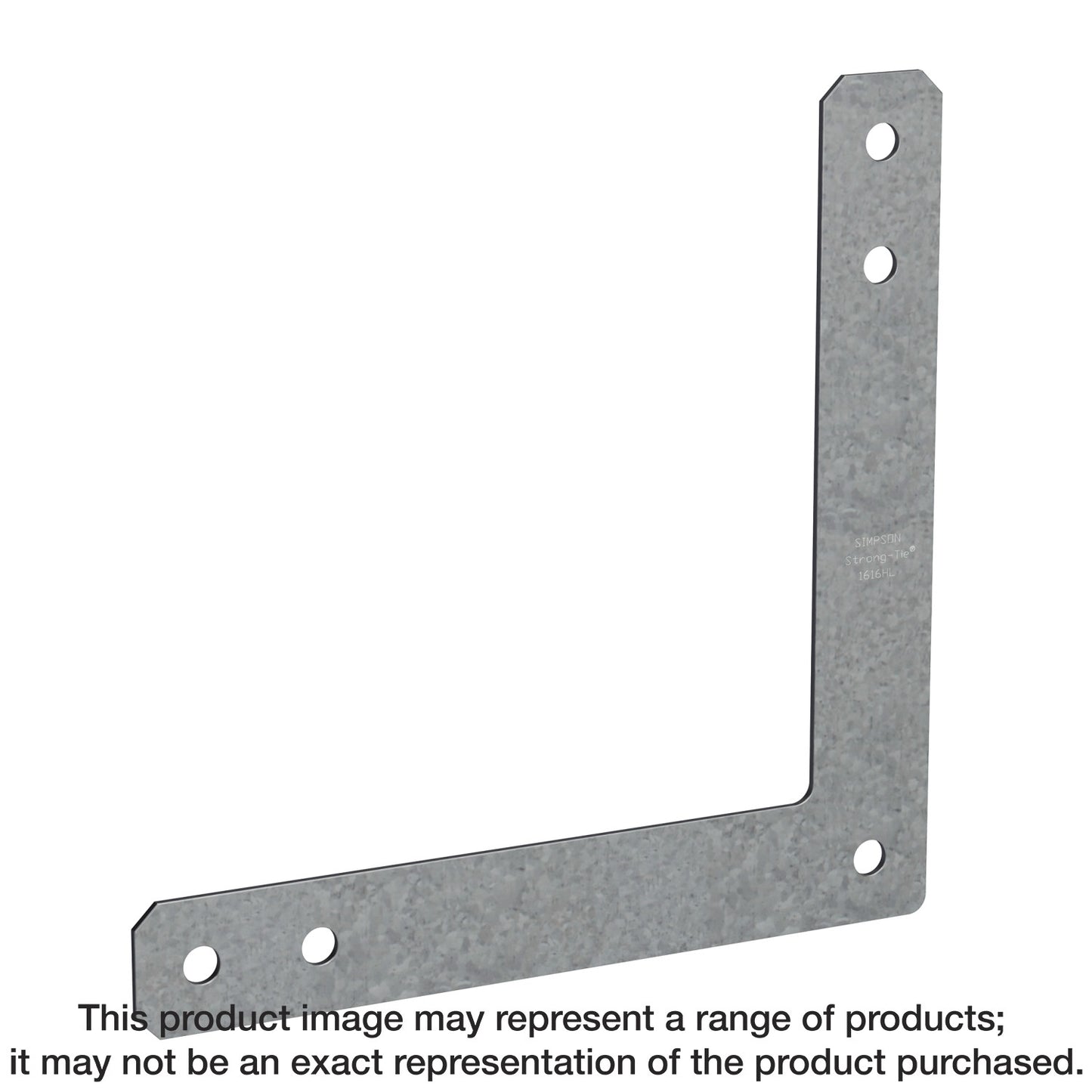 Simpson Strong-Tie 1212HL HL 12 in. x 12 in. 7-Gauge Galvanized Heavy L Strap (Pack of 5)