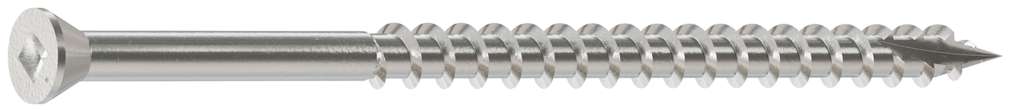 Simpson Strong-Tie T07300FB1 Trim-Head Screw, Square Drive — #7 x 3 in. #1 SQ, Type 316 (1 lb.) (Pack of 800)