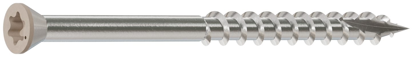 Simpson Strong-Tie T07225FT70GR03 Trim-Head Screw, 6-Lobe Drive — #7 x 2-1/4 in. T-15 Type 316, Gray 03 (70-Qty) (Pack of 5)