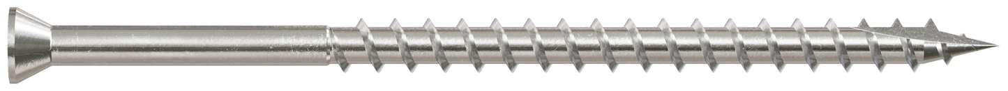 Simpson Strong-Tie T07300FB1 Trim-Head Screw, Square Drive — #7 x 3 in. #1 SQ, Type 316 (1 lb.)