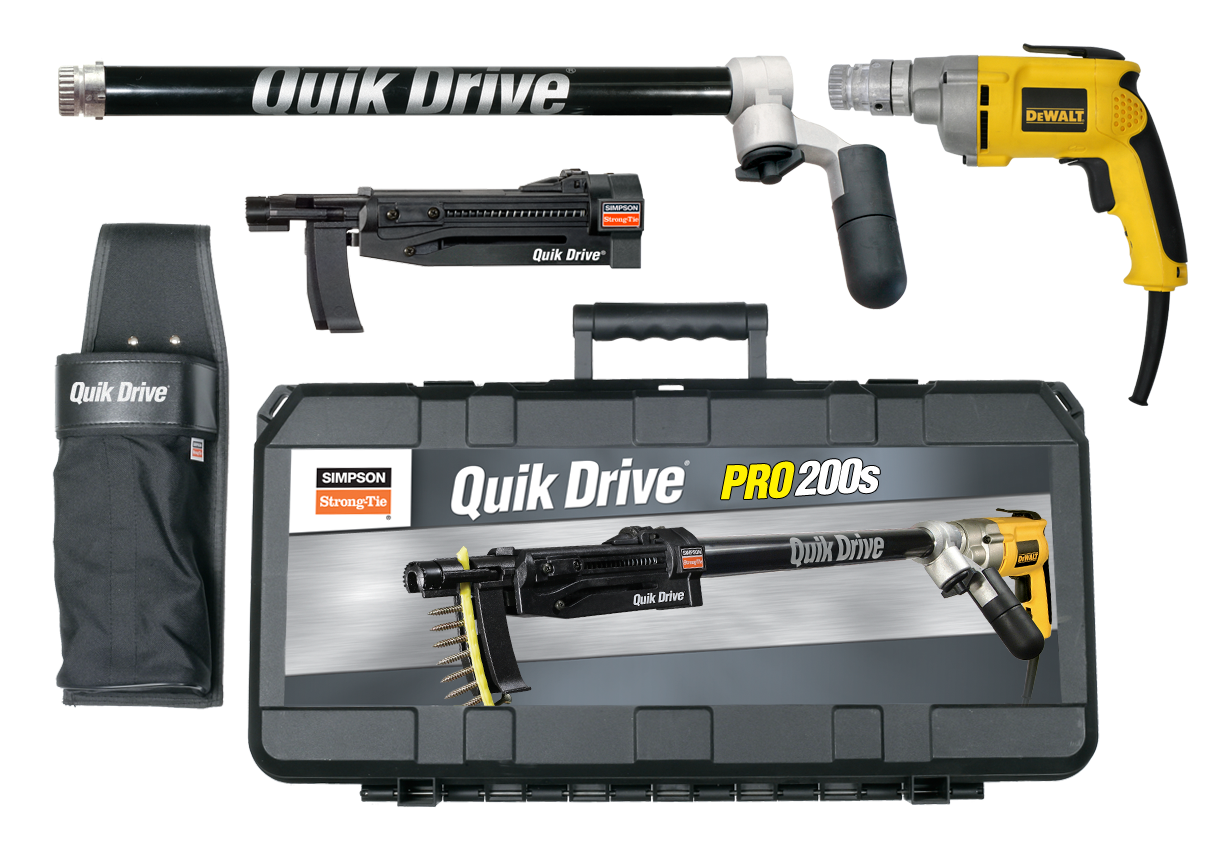 Simpson Strong-Tie PRO200SD25K Quik Drive® PRO200SG2 Multi-Purpose System w/ DeWalt® 2500 RPM Screwdriver Motor