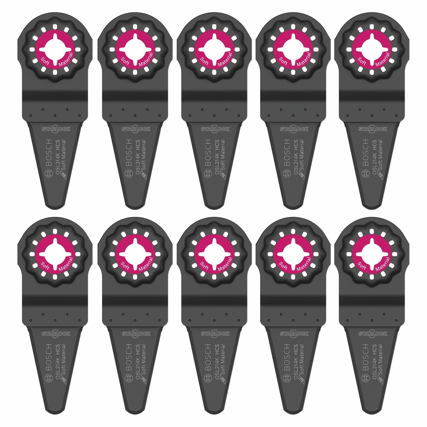 BOSCH OSL214K-10 Hoja de cuchillo para calafateo oscilante Starlock® de 2-1/4 pulg. Paquete de 10.