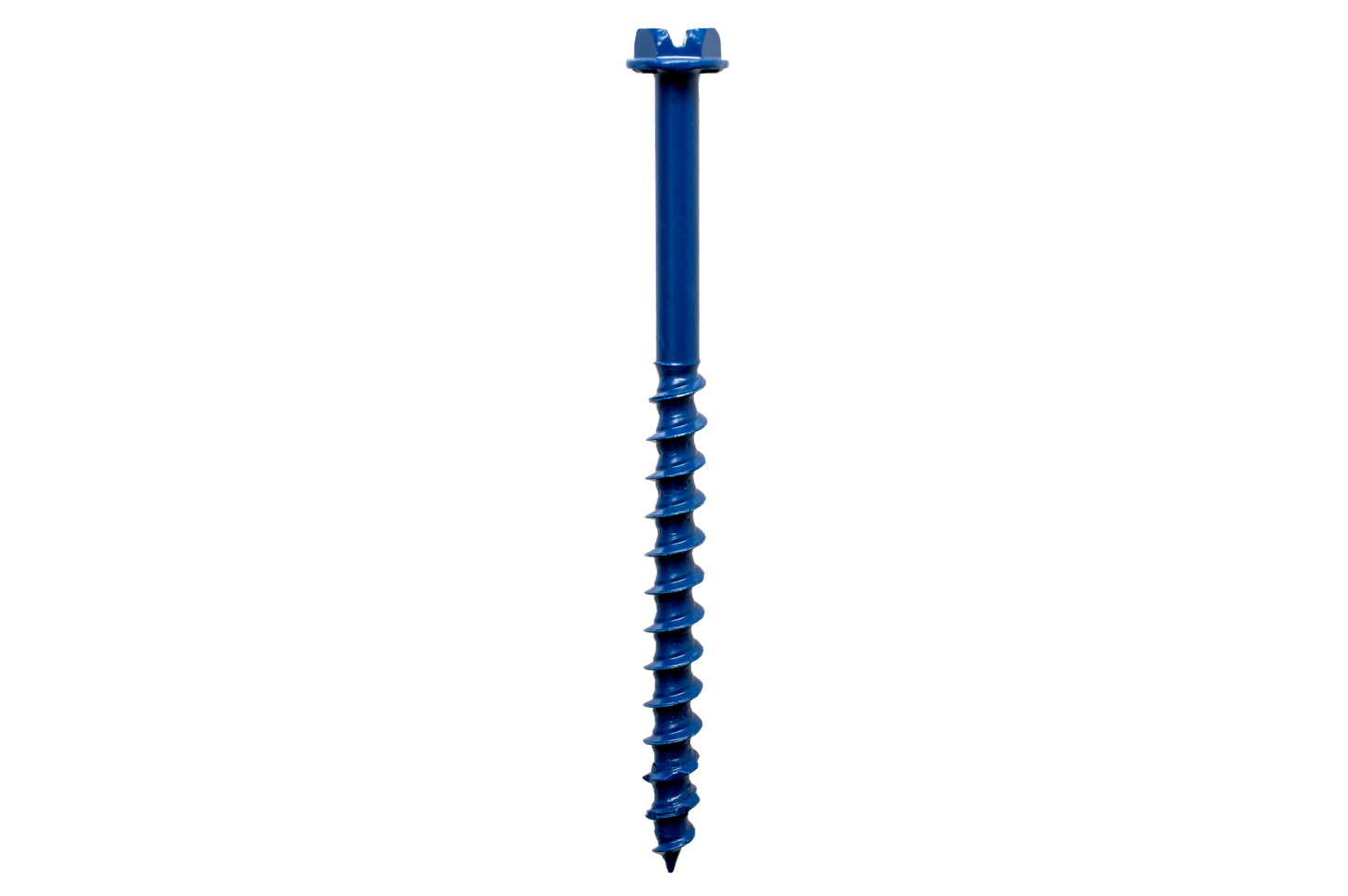 Simpson Strong-Tie TNT18114HC75 Titen Turbo™ — 3/16 in. x 1-1/4 in. Hex-Head Concrete and Masonry Screw, Blue (75-Qty)