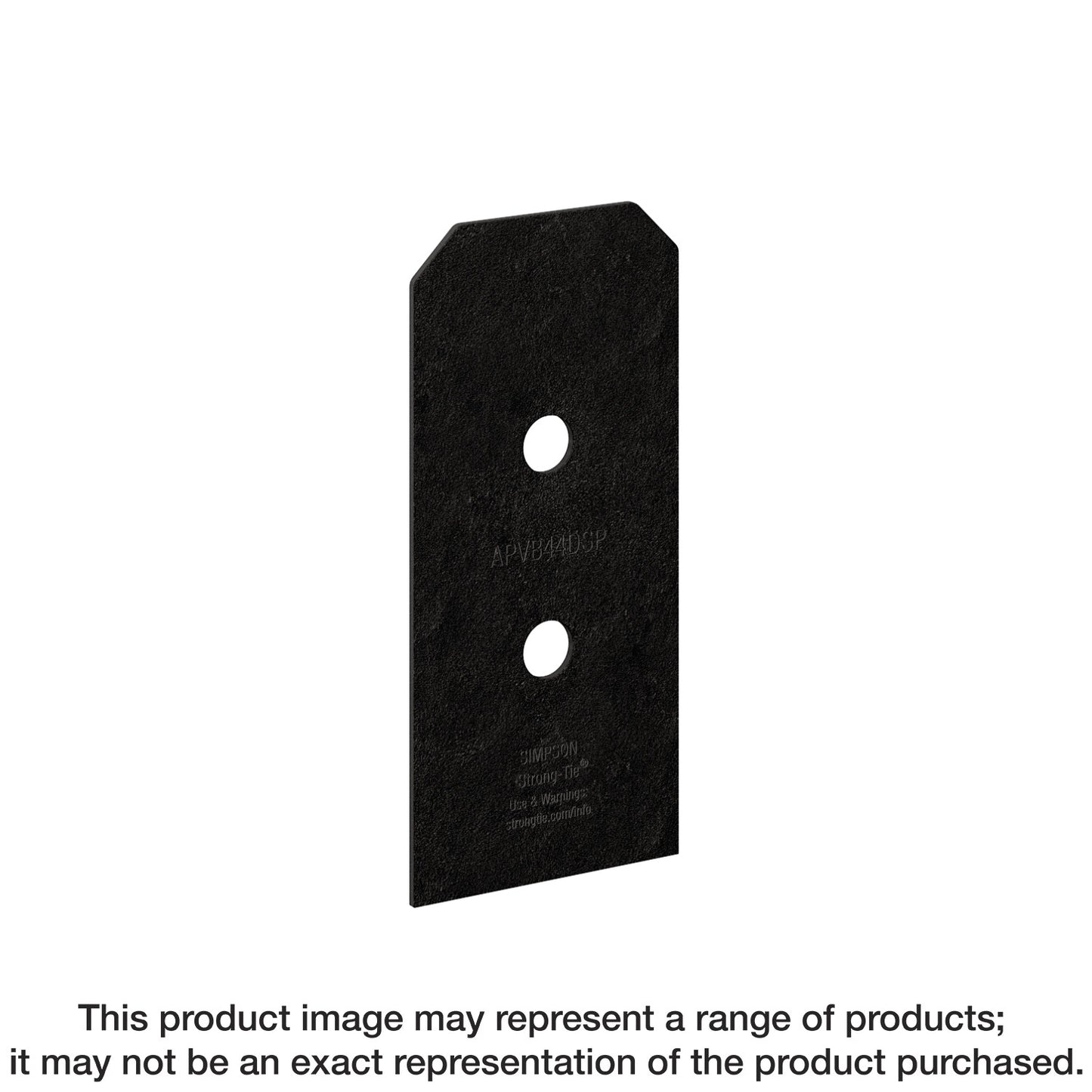 Simpson Strong-Tie APVB44DSP Outdoor Accents® Avant Collection™ ZMAX®, Black Post Base Side Plate for 4x (Qty-2) (Pack of 8)