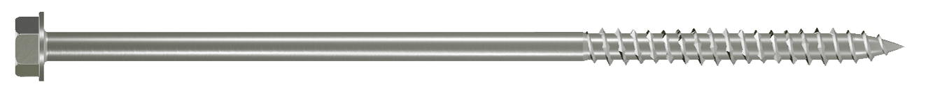 Simpson Strong-Tie SDWH27800SS-RP1 Strong-Drive® SDWH™ TIMBER-HEX SS Screw — 0.275 in. x 8 in. 1/2 Hex, Type 316