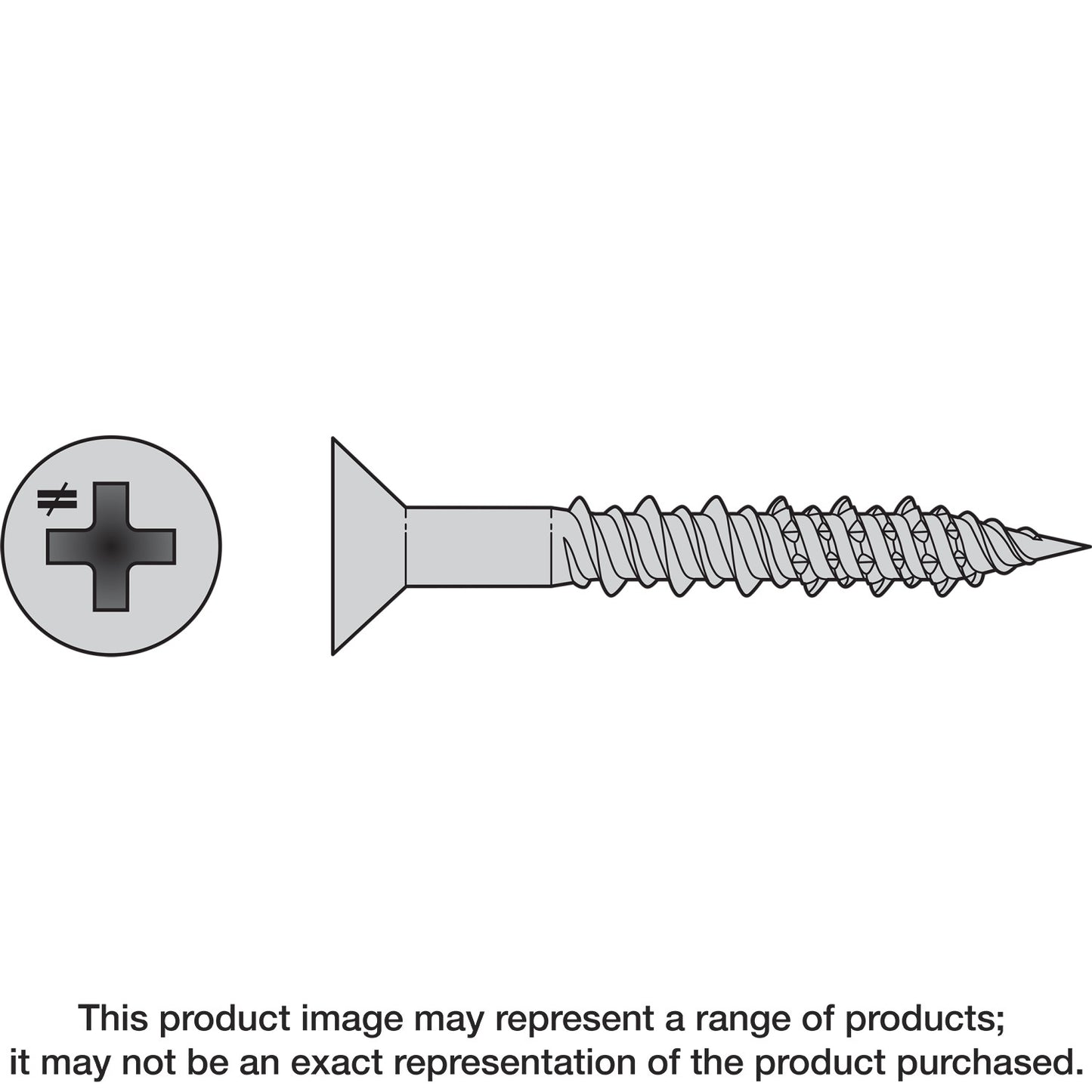 Simpson Strong-Tie T10J150FXC Marine Screw, Flat Head — #10 x 1-1/2 in. #2 Phillips Drive, Type 316 (100-Qty)