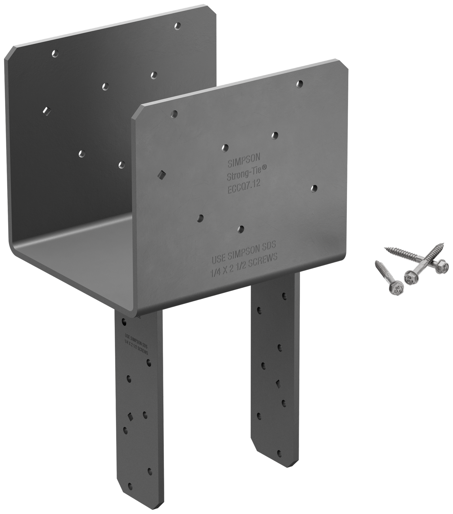 Simpson Strong-Tie ECCQ7.1-4SDS2.5 ECCQ™ End Column Cap for 7 in. Beam, 4x Post, with Strong-Drive® SDS Screws