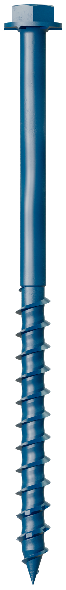 Simpson Strong-Tie TNT18314H Titen Turbo™ — 3/16 in. x 3-1/4 in. Hex-Head Concrete and Masonry Screw, Blue (100-Qty) (Pack of 720)